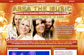 ABBA THE MUSIC Web Design and development