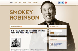Smokey Robinson Web Design and development