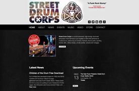 Street Drum Corps Web Design and development